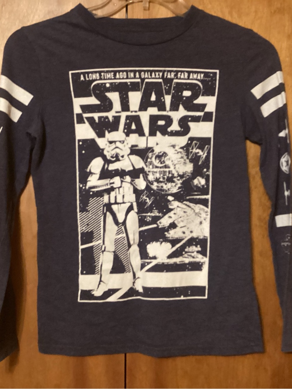 Star Wars Kids Navy Long-Sleeve Graphic Tee with Stormtrooper